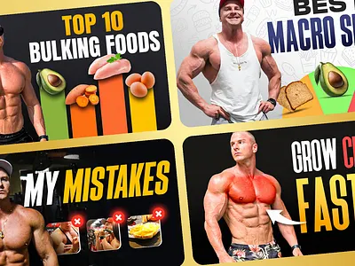 Visual Identity & Thumbnail Design for [Creator Name] | Fitness content creator creative thumbnails graphic design thumbnails youtube thumbnail