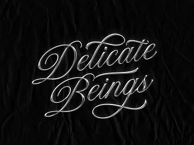 Delicate Beings calligraphy font lettering logo logotype typography vector