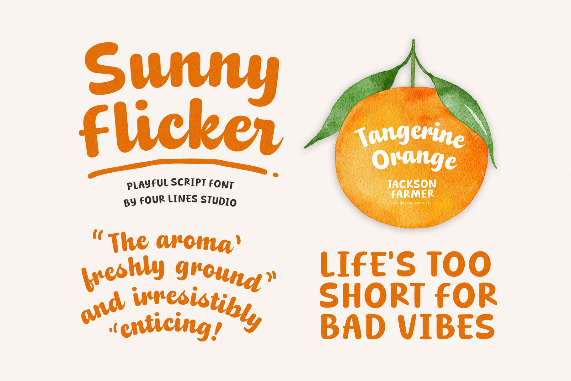 Sunny Flicker - Playful Script Font bold script catchy clean script cursive font elegant font fancy font fonts hand drawn font headlines marker font playful font posters quirky font quotes retro script font simple script social media design stickers versatile font