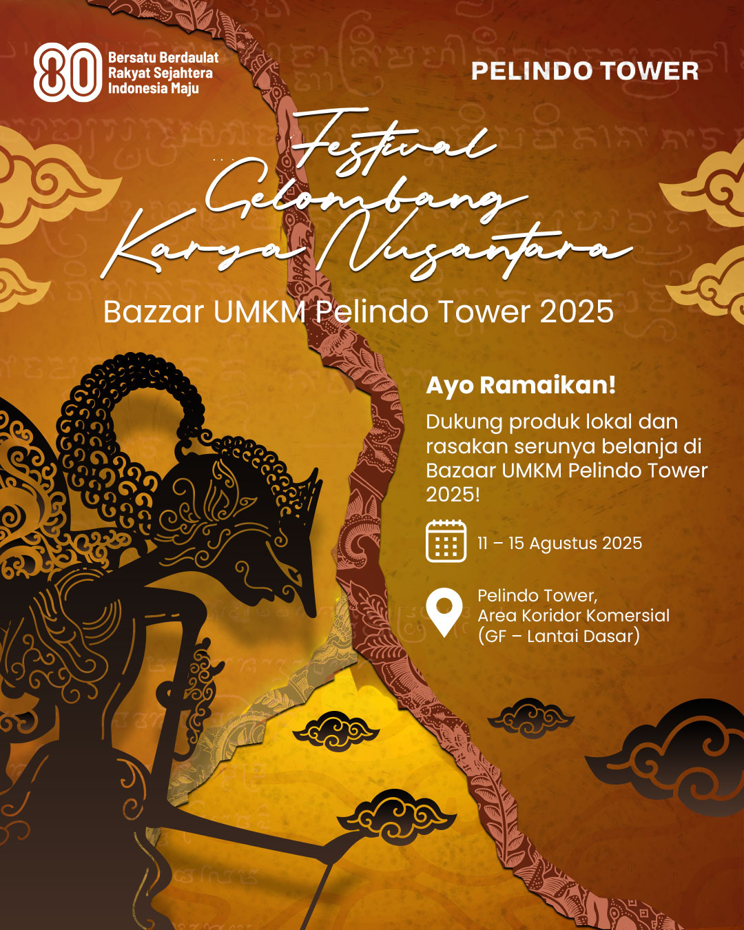 Poster Bazzar UMKM Pelindo Tower 2025 graphic design poster