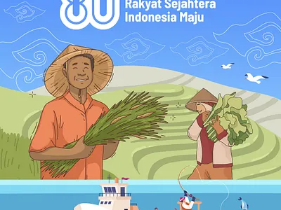Key Visual HUT 80 indonesia - Kementrian BUMN animation branding graphic design logo