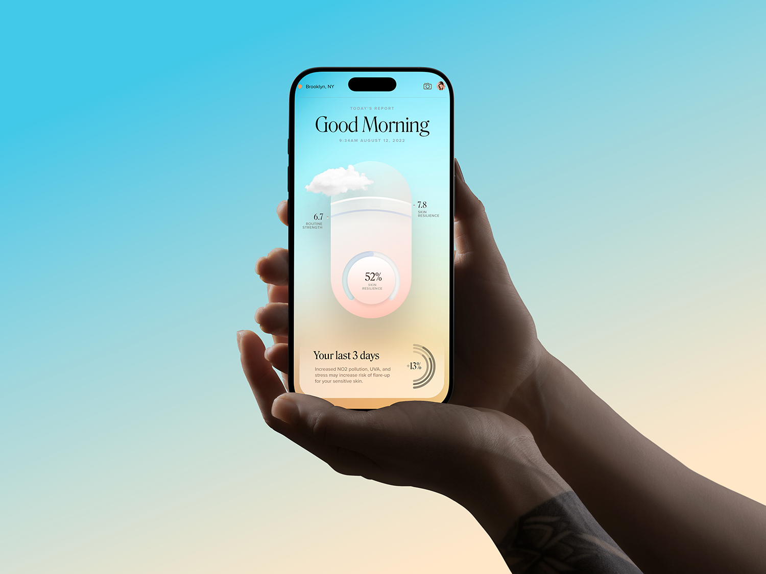 Health & Wellness : Skincare Platform app cosmetics data design healthcare ios mobile personalization skin skincare ui ux wellness