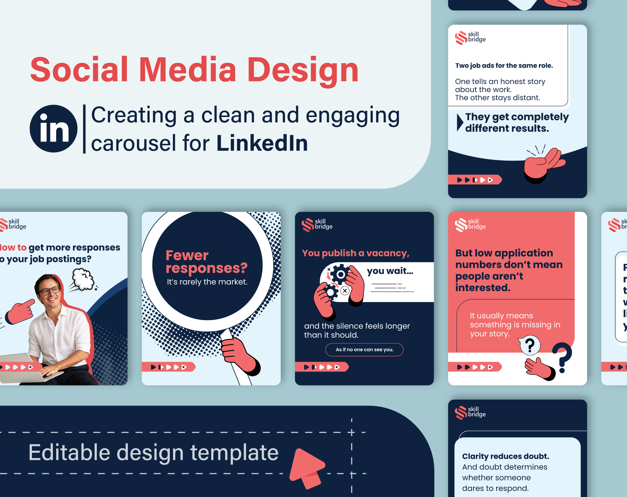 Social Media Kit - Clean and Engaging LinkedIn Carousel advertising bannerdesign branding business datavisualization economy hr infografik infographic linkedin marketing marketingmaterials personal präsentation recruitment salesfunnel slides social media werbung wirtschaft