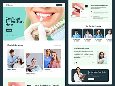 Dental Website clean ui dental website health care website moden ui saas website ui ux web design web ui website website design