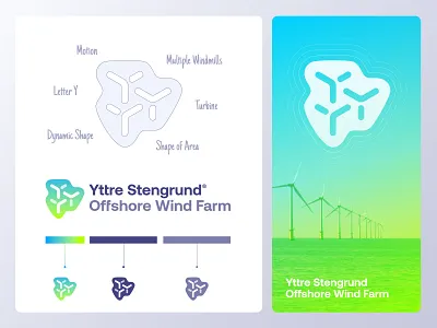Yttre Stengrund - Logo Design air branding corporate farm flow freelance logo design gradient identity design jeroen van eerden logo logo grid logo system modern logo design smart logo stengrund sweden wind y yttre