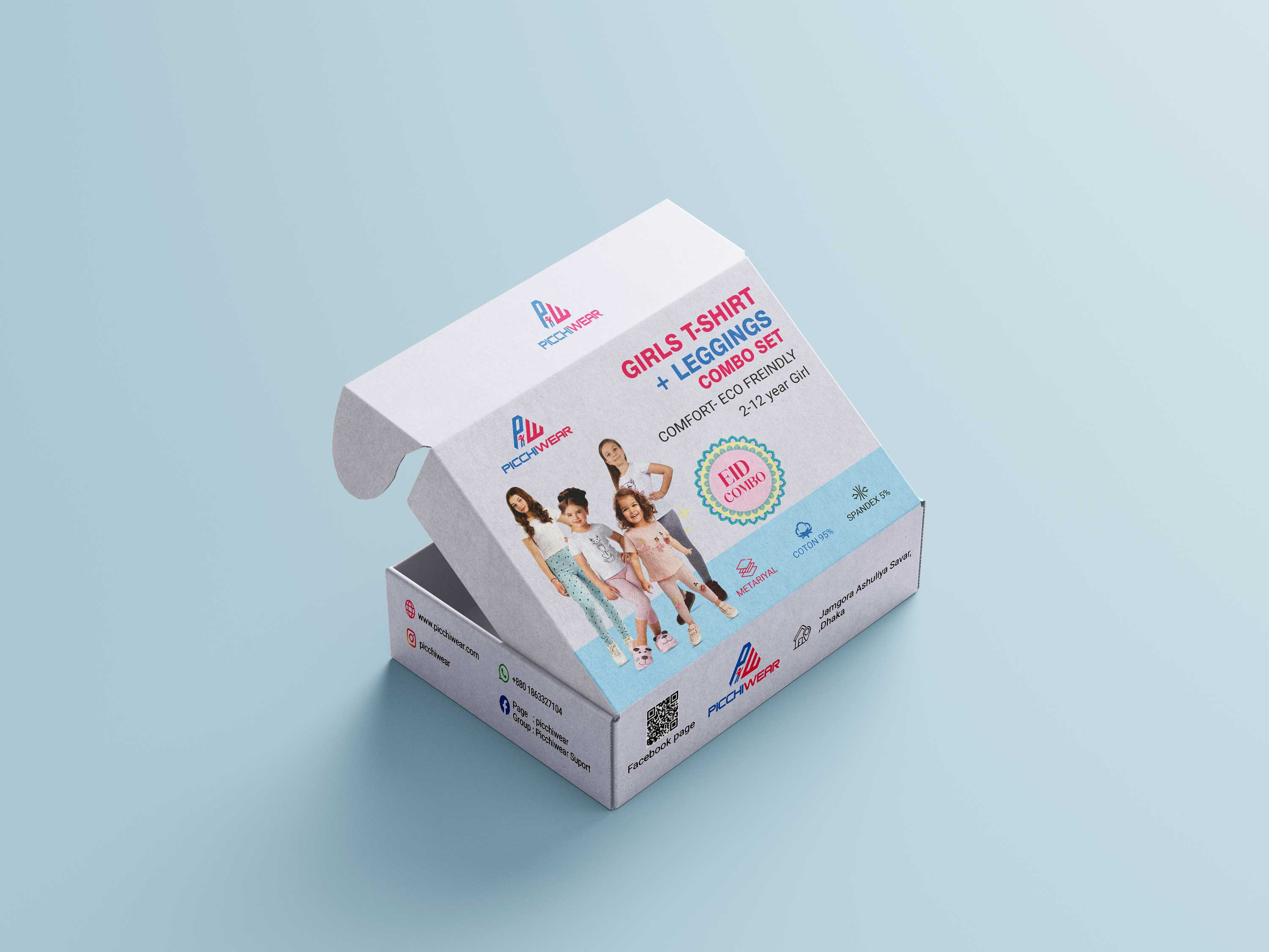 Girls T- Shirt Box Packaging Design box design box packaging branding branding design design graphic design label design packaging packaging design product label product packaging