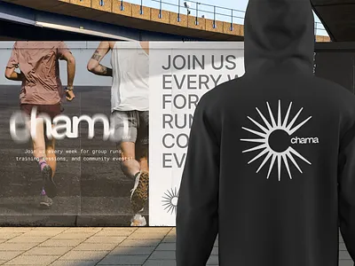 Chama Running Club bold branding club design identity logo logotype monogram run runner running club simple sport