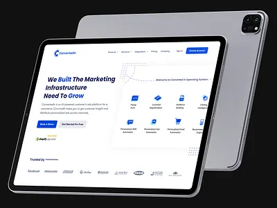 Converted.in website re-design design landing page re design web desing website