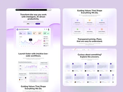 AIFlow –A Free AI Landing Page Design For SaaS & Productivity ai landing page ai landing page dark ai landing page design ai landing page ui design designerforux figma landing page figma ui design figma ui ux design graphic design landing page landing page design saas landing page saas landing page dark saas landing page design template design uiux design uiux designer web design
