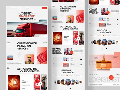 Logistic Website Design business cargo cargo delivery website cargo homepage design fly logistic landing page logistic website online cargo service online transparent website parcel shipment landing page shipping transfort website transportetion truck ui uidesign uiux design webdesign