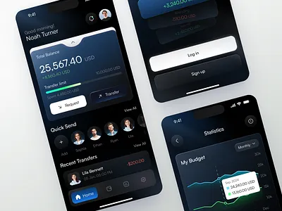 Mobile App for FinTech design interface product service startup ui ux