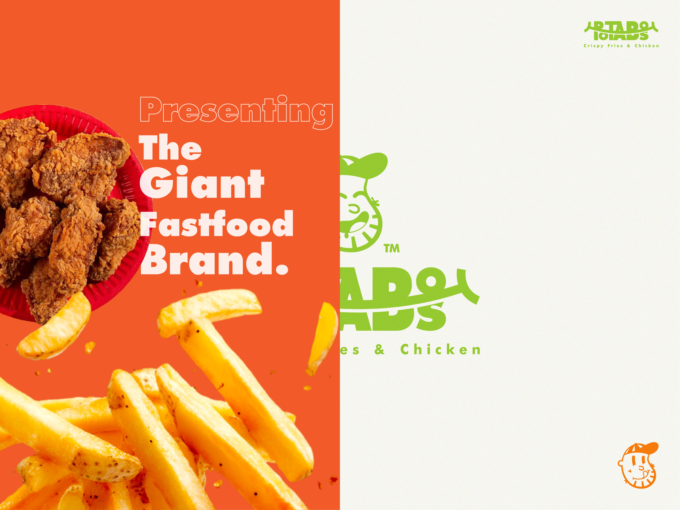 Potabos™ - Giant Fastfood Branding bold typography creative logo energetic food branding eye catchy logo fastfood branding fastfood logo food brand identity food logo fresh fastfood logo fun food branding giant fastfood mascot food logo playful vibe visual potato potato illustration potato mascot restaurant logo vibrant restaurant logo visual storytelling youthful fast food identity