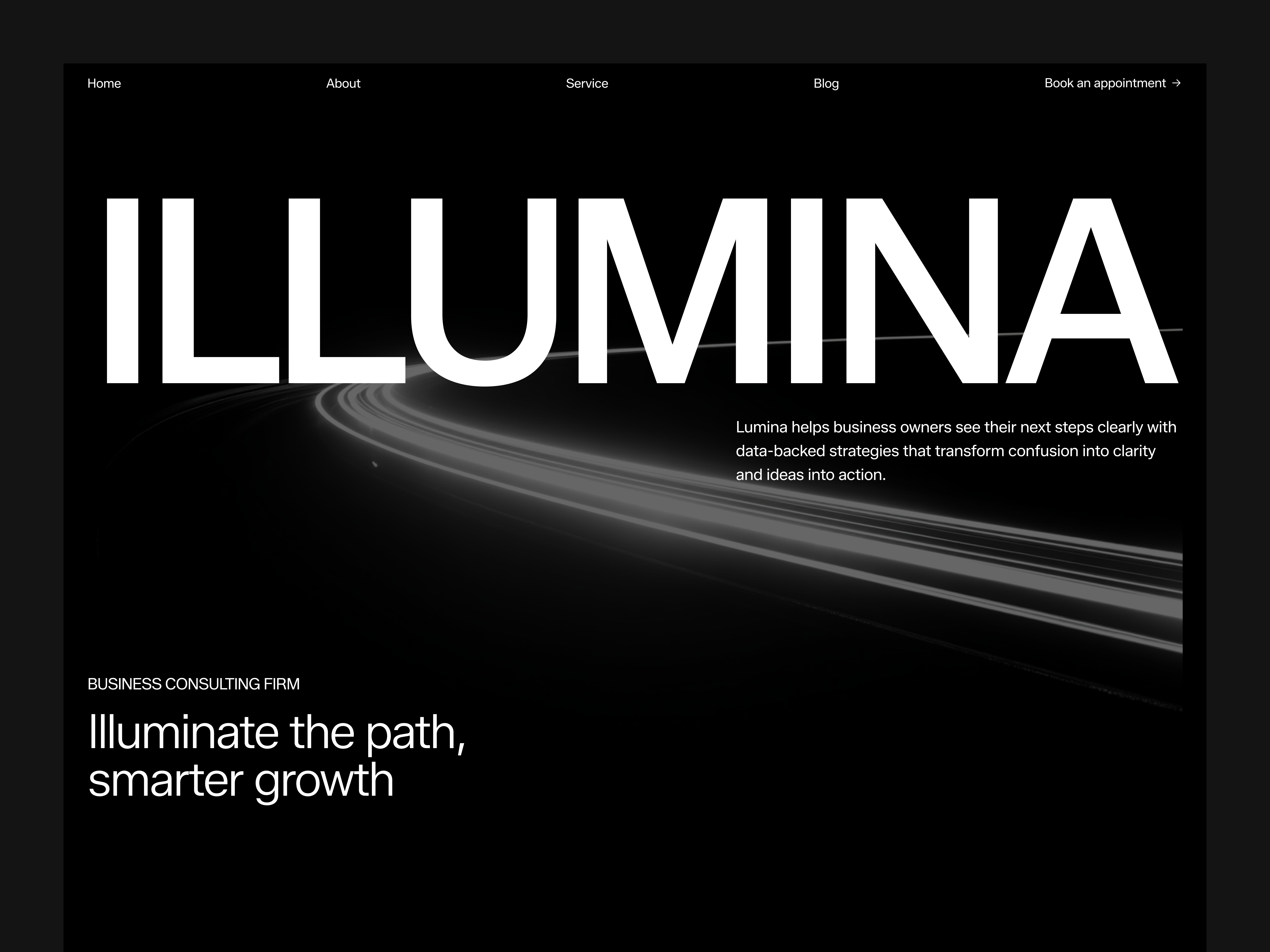 Illumina - Business Consulting Firm Landing Page branding business consulting design landing page ui ux web design