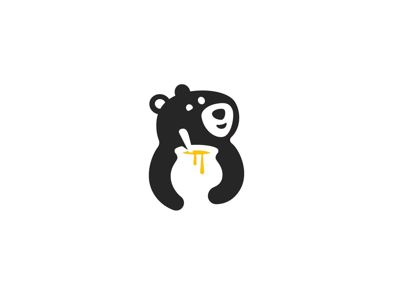 Bear and honey. Update bear logo brand brand designer branddesigner branding branding designer brandingdesigner graphic design honey logo logo design logo designer logodesign logodesigner logotype negative space negative space logo negativespace startup