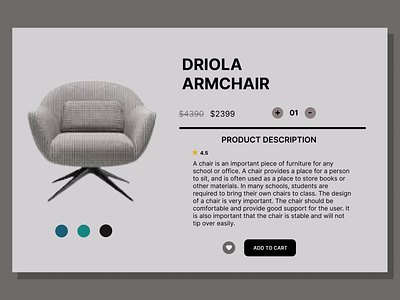 MY FIRST DRIBBLE POST! armchair product brand design product product design ui