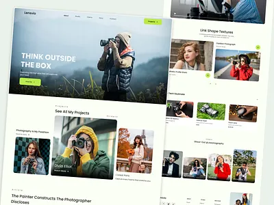 Lensvio — Creative Photography Portfolio Website Landing Page camera clean ui creative minimalist model personal portfolio photo photography photography landing page portfolio potrait ui design ui ux uidesign videography web design website wedding