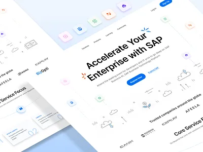 BizOpti – SAP Enterprise Solutions Landing Page b2b business design enterprise figma homepage landing page minimal saas sap service simple trending uidesign uxui web design website