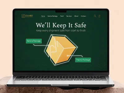 Guard Express Touch Points branding design graphic design hero section landing page logo monogram social media design ui visual identity web banner