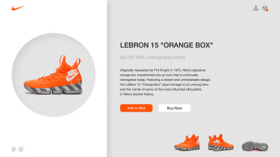 Nike sneaker shot design ui