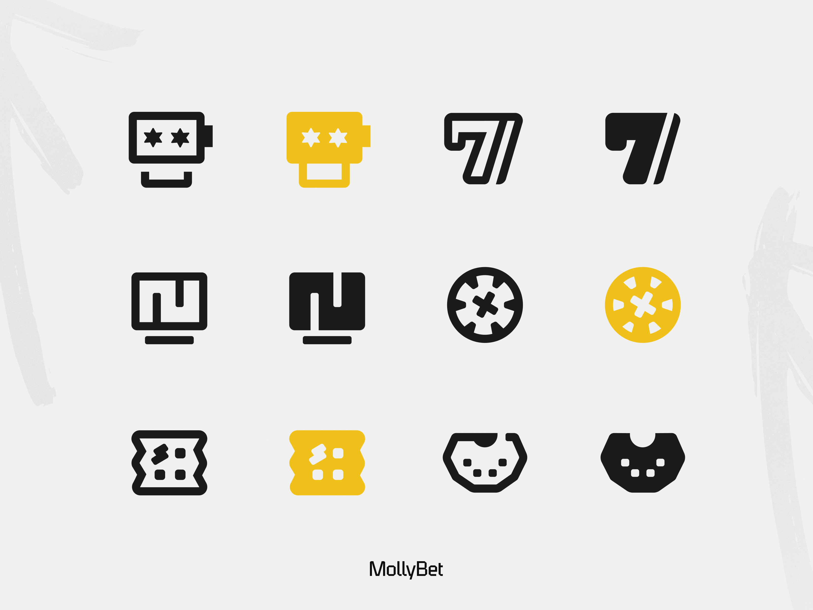 Mollybet: Casino Icon Set design gambling graphic design icon icondesign iconography icons iconset identity line lineicons mollybet outline vector