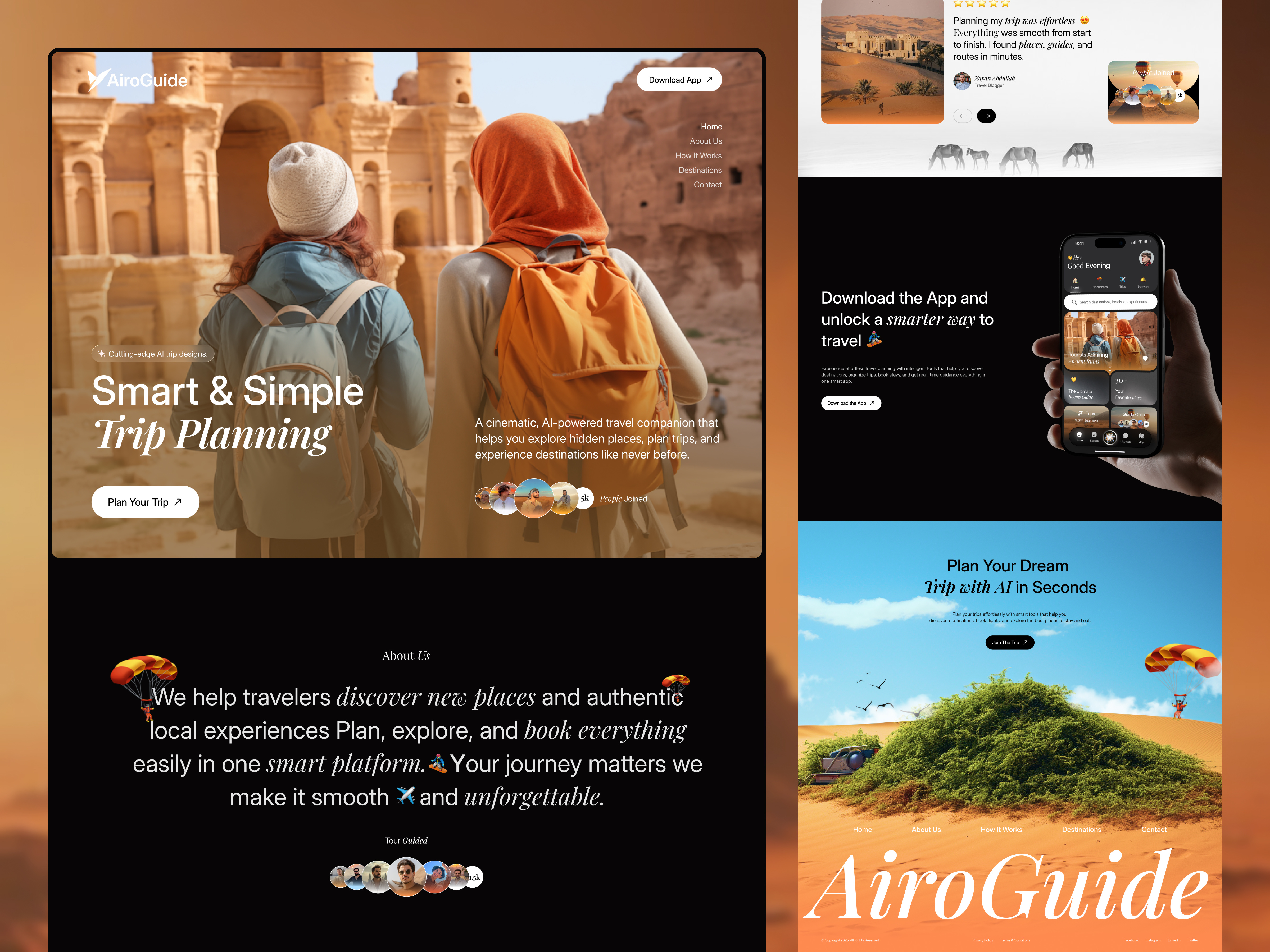 Example of Travel App Website & Product UI UX Design
