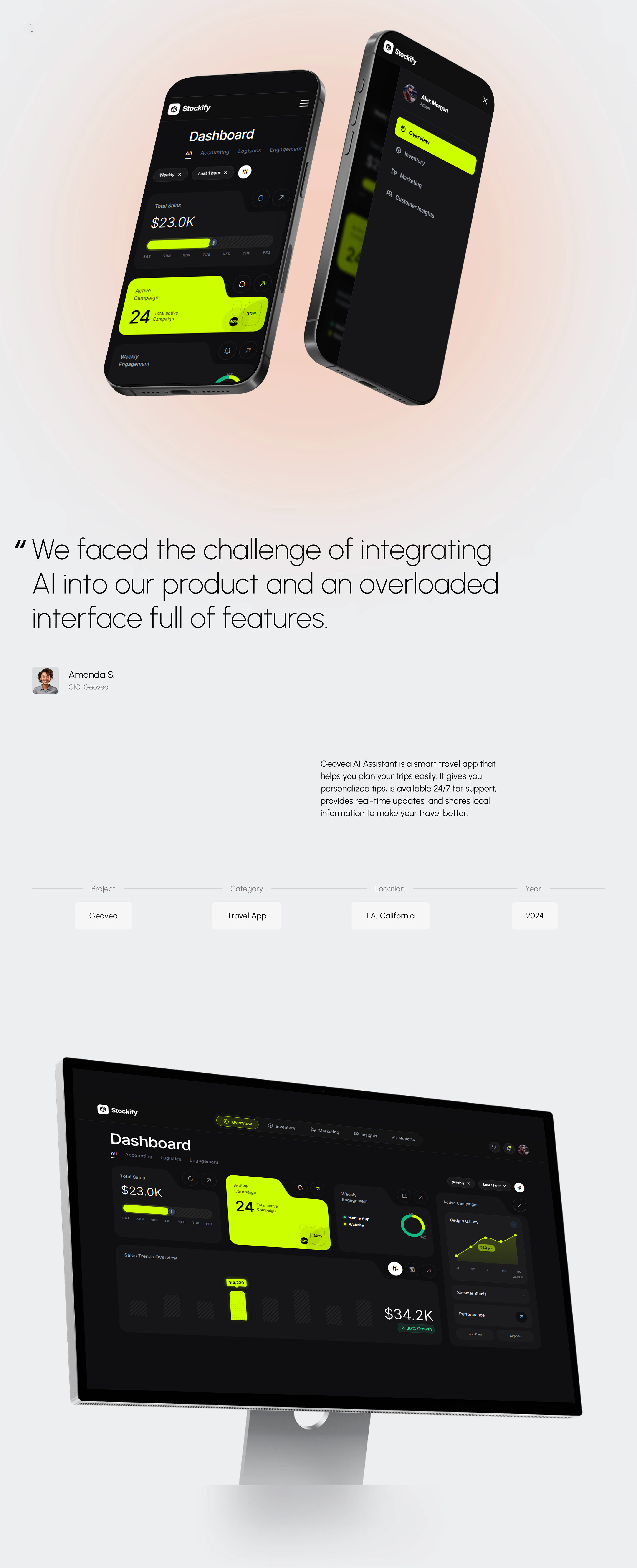 STOCKIFY MODER UI DESIGN bento grid mordern design ui web design webapp