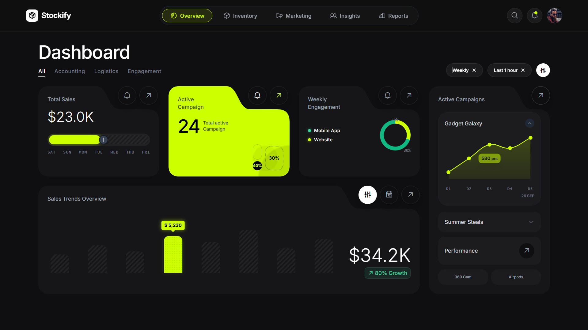 STOCKIFY MODER UI DESIGN bento grid mordern design ui web design webapp