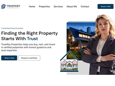 Real Estate Landing Page agency website branding design figma landing page modern web design property website real estate real estate landing real estate landing page ui ui design ux ux design web design website ui