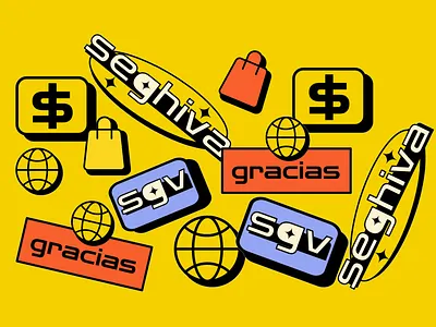 SEGHIVA - STICKER PACK 90s icon 90s label logo logodesigner logomark sticker vintage vintage brand vintage design