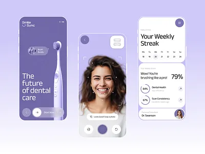 Mobile AI Brushing Assistant 3d ai android app artifi artificial intelligence bn digital design digital transformation healthcare ios mobile mobile app mobile app design mobile ui native app product ui user interface ux ui