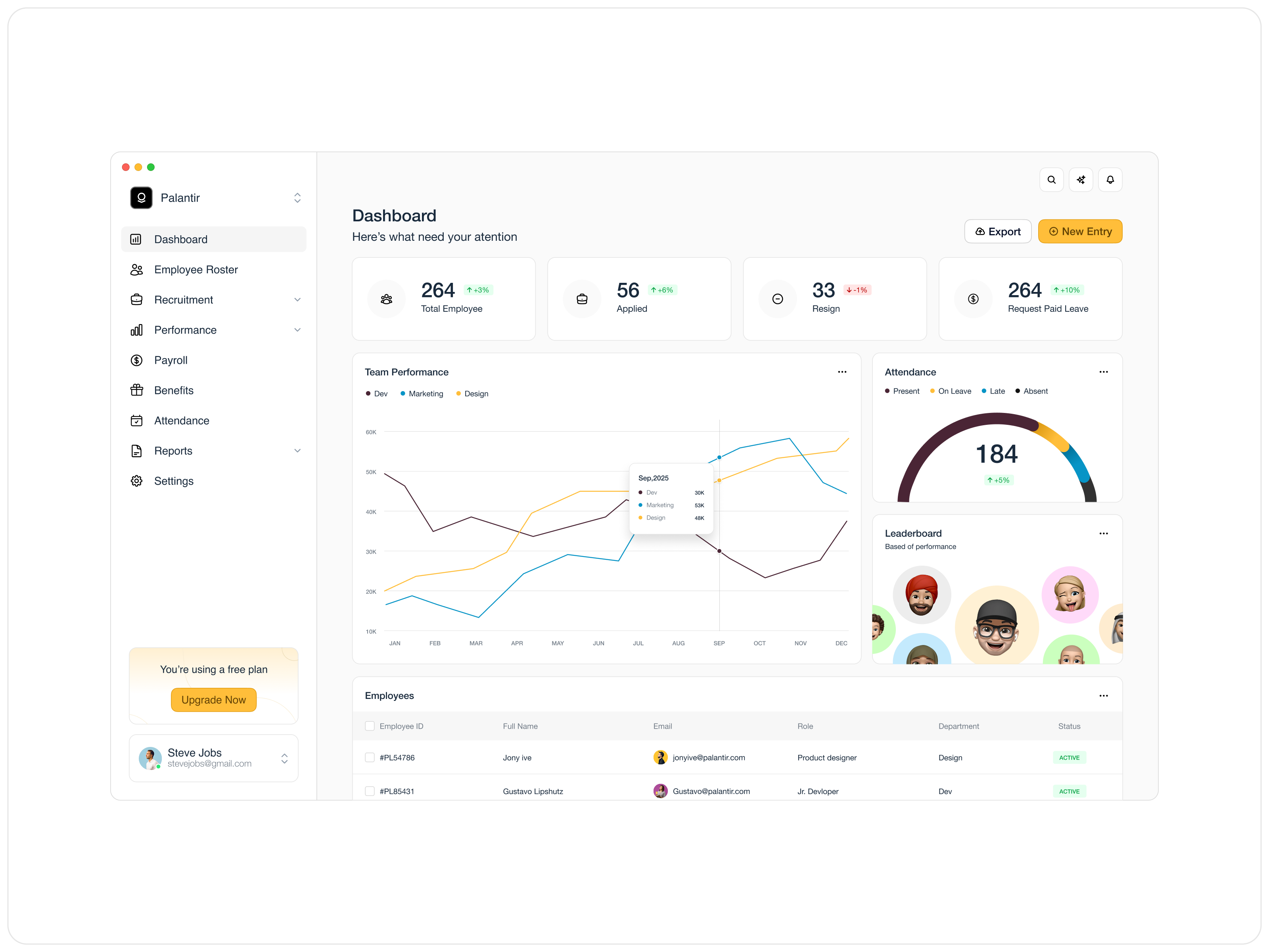Humora - HR Dashboard design hr interface design mac minimal mobile design modern product product design saas simple ui ux
