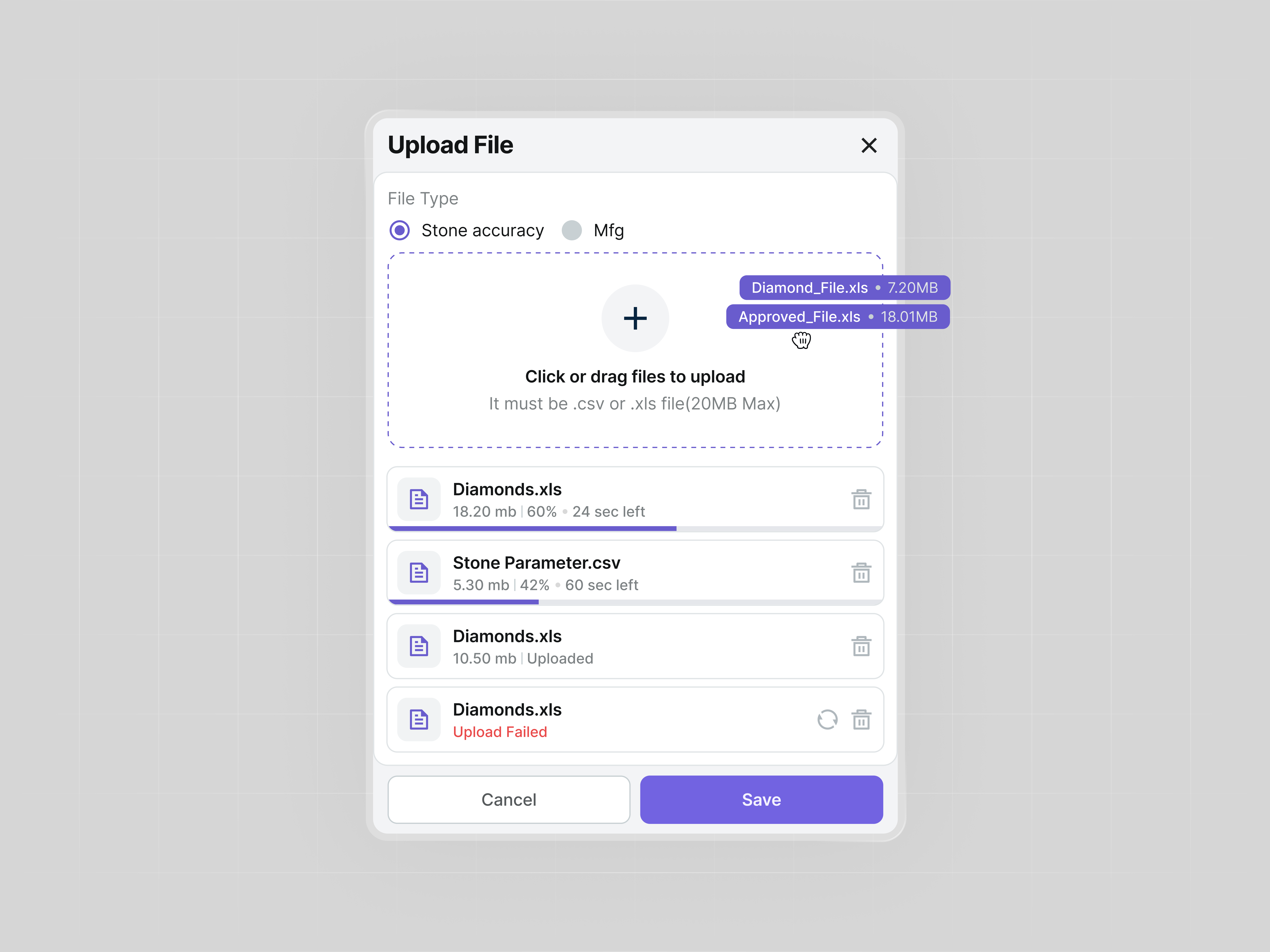 File Upload Modal UI Design | Drag & Drop Upload Experience cleanui dashboard draganddrop figma fileupload interactiondesign modal modernui productdesign saas ui uidesign ux uxdesign webapp