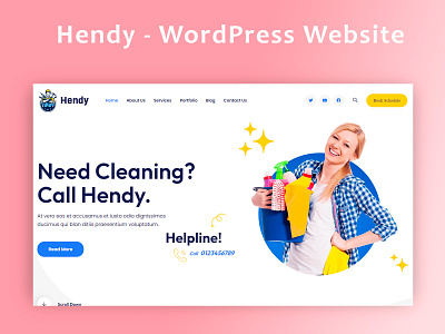 Hendy - Handyman Service WordPress Website branding business website wordpress