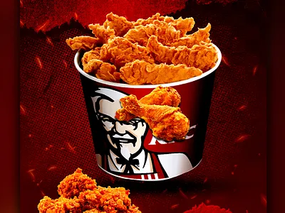 Kfc advertisement poster design adobe photoshop advertisement canva design graphicdesign kfc kfcchicken poster