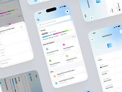 File Manager Mobile App filemanager folder manager minimaldesign mobile mobile app mobile app design mobile ui multimedia storageapp store