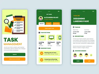 Task Management App app design