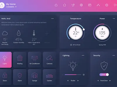 Smart Home Management app branding design