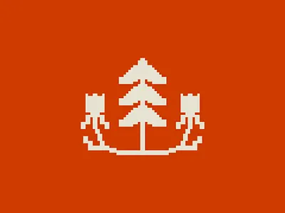 Nordic Bits adventure arborist floral flowers illustration nature nordic outdoors pixel art pixelart pixels quilt retro simple tree