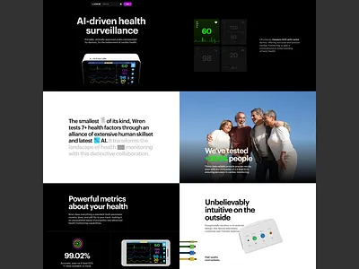 LarksAI — Health Monitoring ai health app design clinical data design digital health health health monitoring health platform healthtech landing landing page medical ui product product design technology design ui ui exploration ux web design website