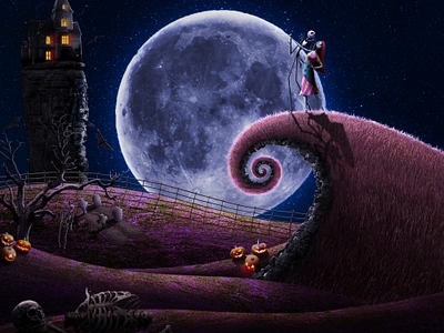 Nightmare Before Christmas. (Fanart) 3d animation art artwork cartoon christmas creative creativity dark design digital art fanart graphic design halloween illustration landscape manipulation poster scary spooky