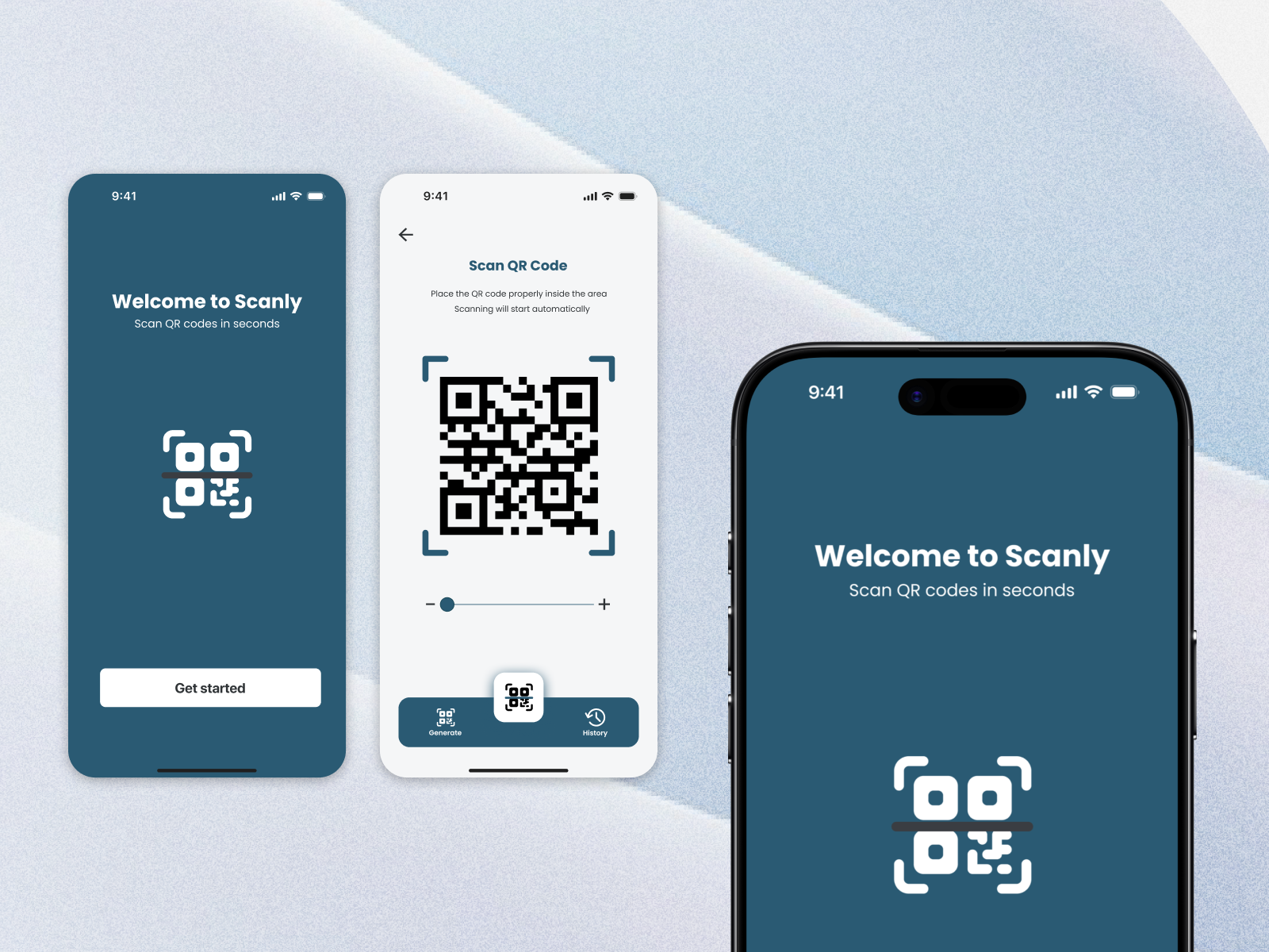 QR Code Scanner Mobile App - UI Design app app design design ecommerce interface ios iphone mobile mobile app mobile design mobile interface product design qr code scan splash screen ui ui design uiux ux ux design