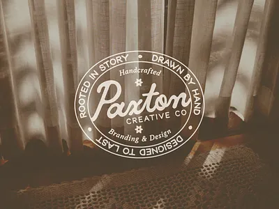 Paxton Creative Co Branding Badge | Handcrafted Design badge badge design badge logo branding christian christian design church creative studio design graphic design handcrafted illustration logo paxton creative co retro storytelling vector vintage badge vintage branding vintage inspired