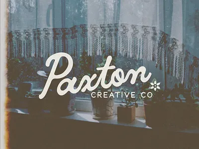 Paxton Creative Co Logo | Handcrafted Rooted in Story Branding branding christian christian design church creative studio design floral flower logo graphic design illustration logo paxton creative co retro script logos vector vintage vintage inspired