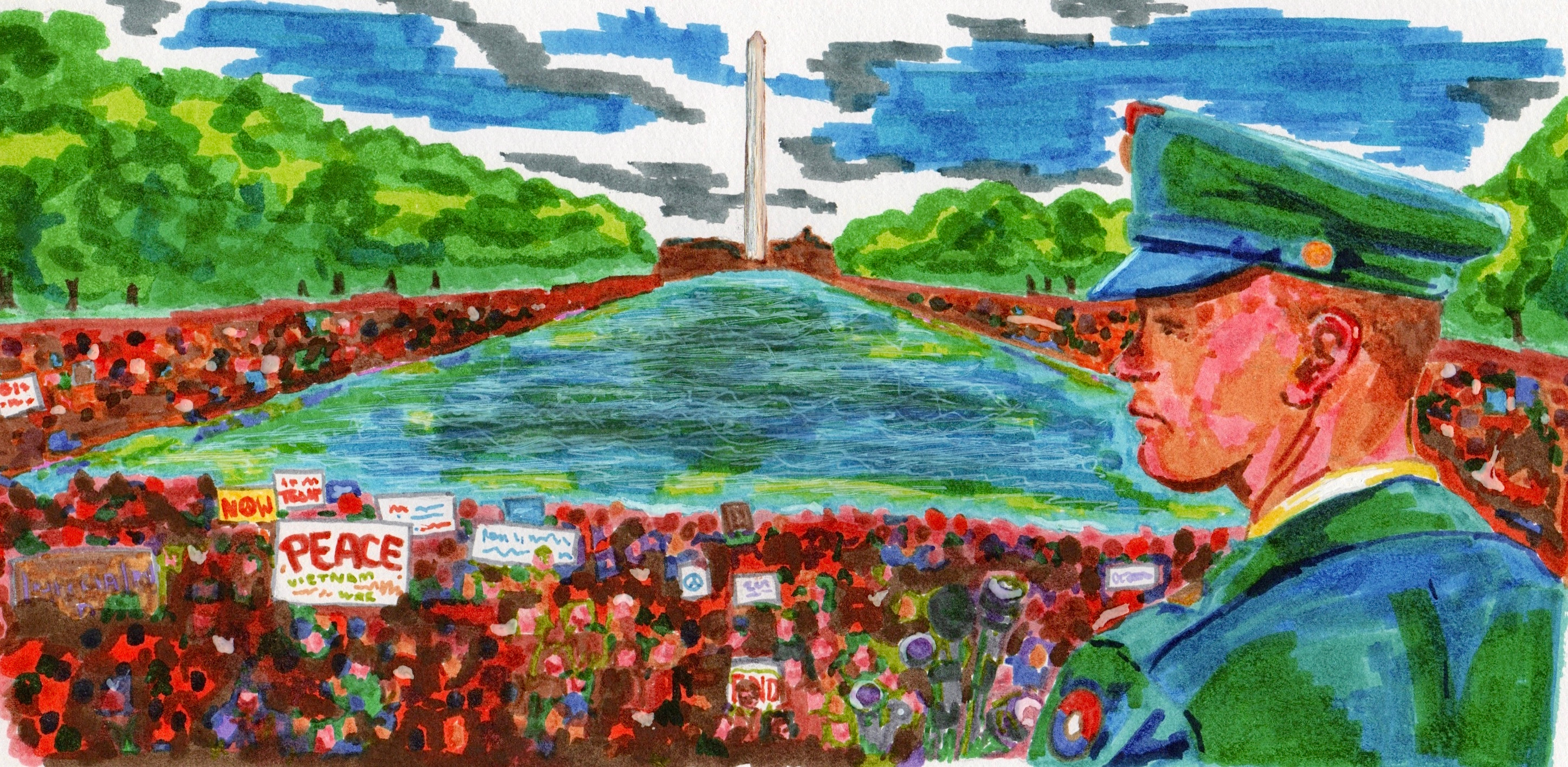 Illustration drawing film illustration ink traditional