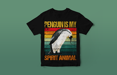 Penguin T-shirt Design branding design graphic design illustration logo tshirt tshirt design vector