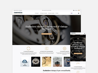 TimePiecesBelgium - Watch Shop design ecommerce responsive ui ux watch shop web design webshop