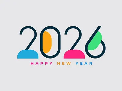 2026 number design for New Year symbol and sign. 2026 2026 logo 2026 number happy happy new year logo new year new year 2026 number logo