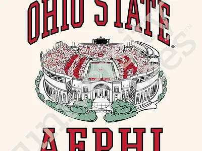 OSU Stadium apparel illustration vector