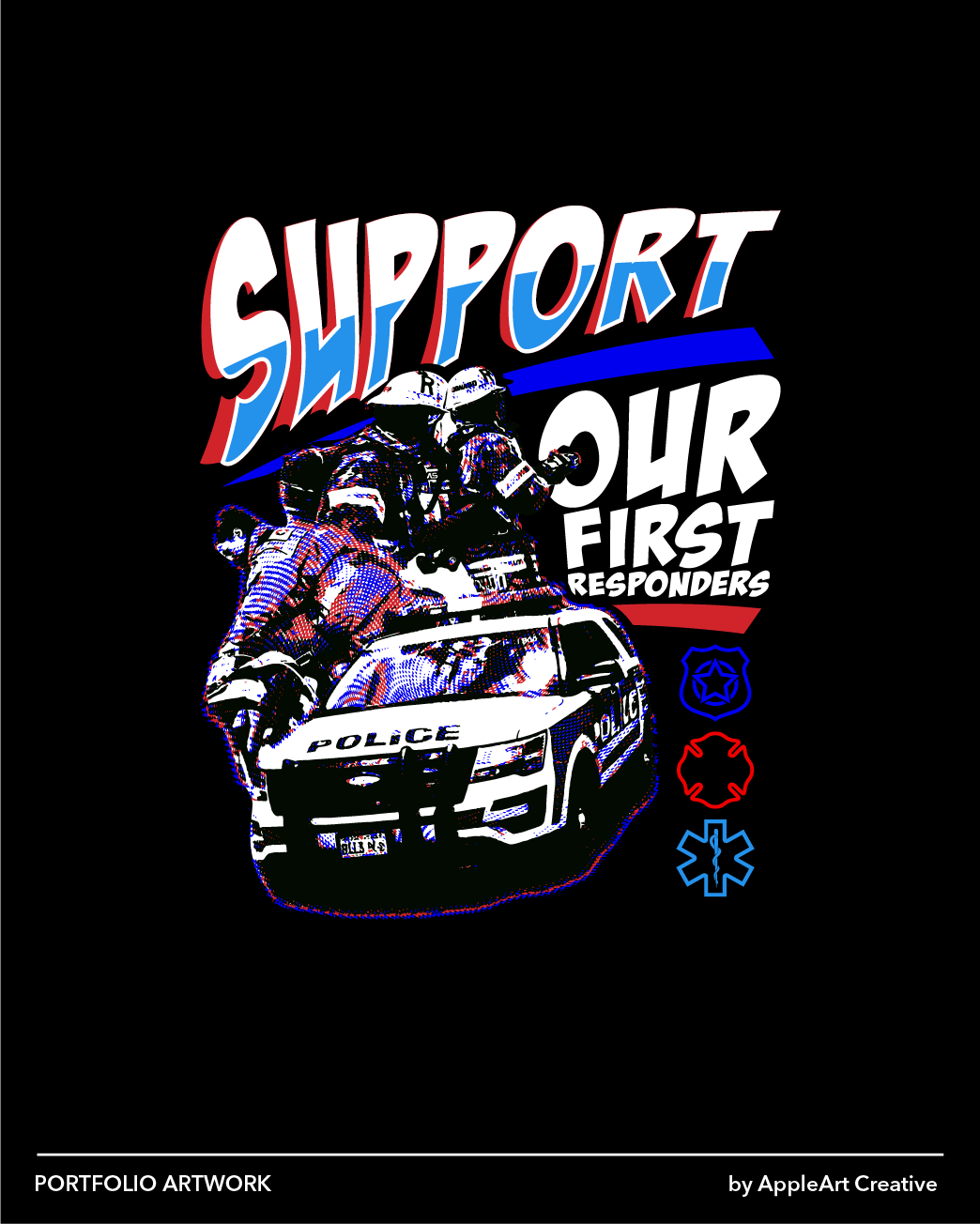 First Responders Tees Artworks artwork brand development design digital design diy first responders illustration inspiration layout and print military tshirts uiux veteran