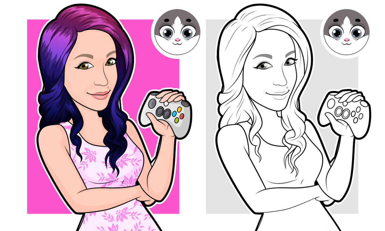 Cartoon Gamer animation art art work branding cartoon cartoon logo cartoon portrait cartoonsaz character design design female logo female portrait gamer cartoon girl gamer cartoon illustration lady portrait logo motion graphics nft woman cartoon